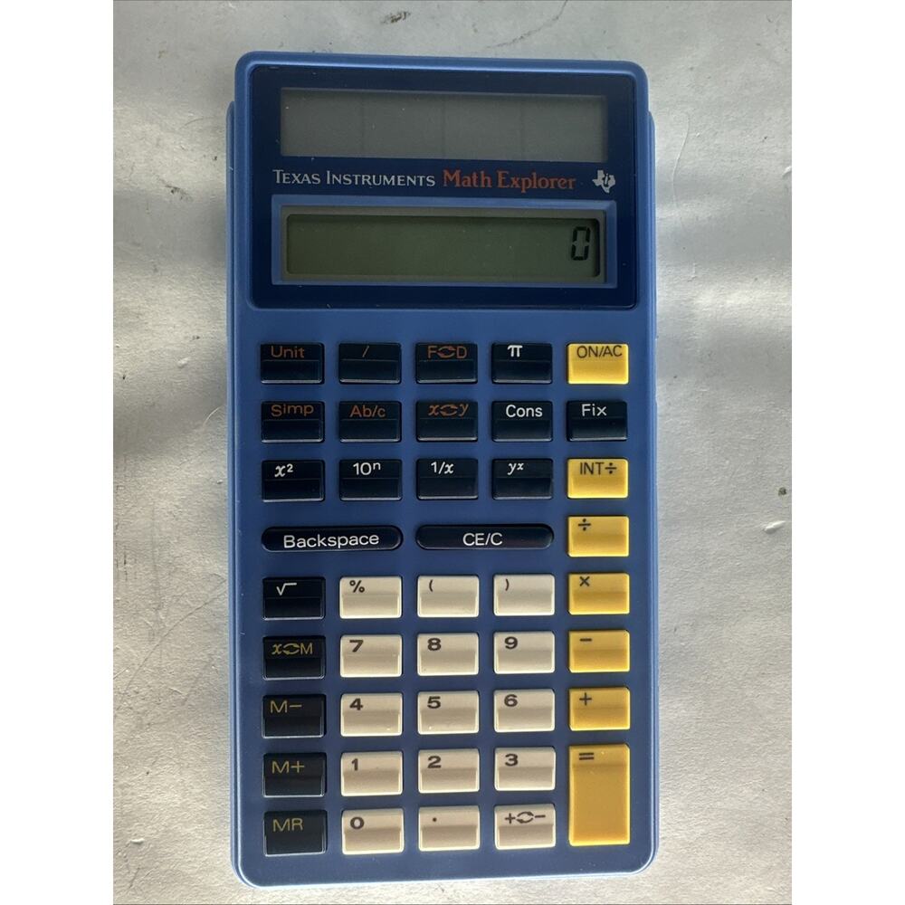 1988 Vintage TI Texas Instruments Math Explorer Calculator w/Cover